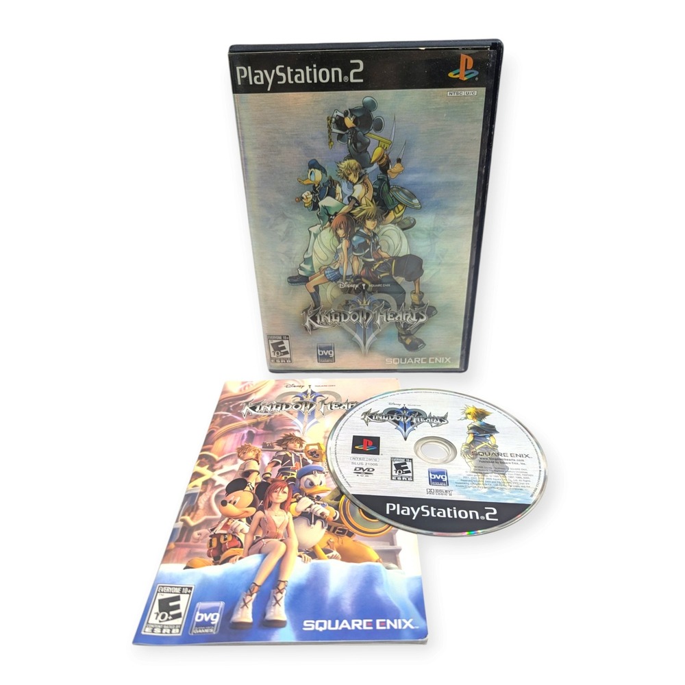 Kingdom Hearts II Sony PlayStation 2 PS2 Black Label Complete CIB Holographic